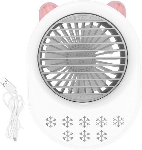 ZJchao USB Air Cooler, Desktop Cooling Fan with 200ml Water Tank and 2 Speed Levels, for Home Office Student Use (White) in Saudi Arabia