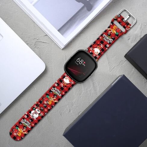 أحزمة ساعة مطبوعة بنمط كارتون فرونتي متوافقة مع سوار بديل Fitbit Versa 4/ Versa 3/ Fitbit Sense 2/Sense، سوار معصم رياضي من السيليكون الناعم للنساء والرجال والمراهقين. in Kuwait
