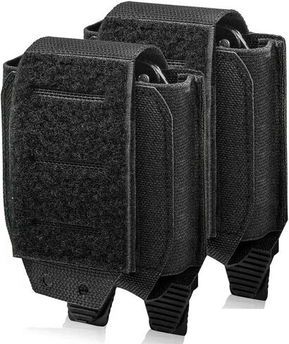 2 Pack Laser Cutting Handcuff Pouch with Key Holder, Molle Handcuffs Case, Tactical Hand Cuff Holster Fit Chained Cuffs/Hinged Cuffs/Folding Rigid Cuffs/S&W Cuffs in Kuwait