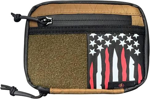 حقيبة تنظيم ROARING FIRE Brigos EDC من النايلون مع جيب مقاوم للسرقة RFID. حقيبة تنظيم الجيب EDC للرجال، 3 جيوب بسحاب YKK، 5 جيوب داخلية (إصدار تقليدي بسيط) in Kuwait