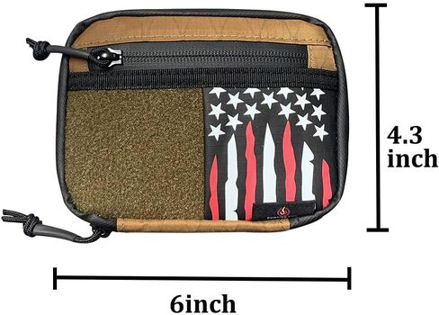 حقيبة تنظيم ROARING FIRE Brigos EDC من النايلون مع جيب مقاوم للسرقة RFID. حقيبة تنظيم الجيب EDC للرجال، 3 جيوب بسحاب YKK، 5 جيوب داخلية (إصدار تقليدي بسيط) in Kuwait