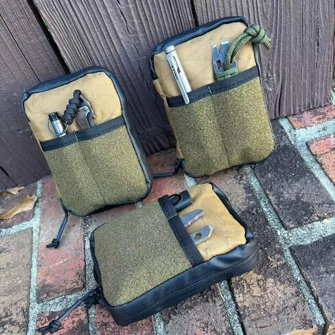 حقيبة تنظيم ROARING FIRE Brigos EDC من النايلون مع جيب مقاوم للسرقة RFID. حقيبة تنظيم الجيب EDC للرجال، 3 جيوب بسحاب YKK، 5 جيوب داخلية (إصدار تقليدي بسيط) in Kuwait