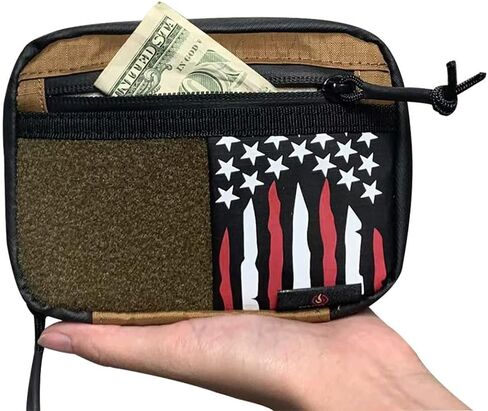 حقيبة تنظيم ROARING FIRE Brigos EDC من النايلون مع جيب مقاوم للسرقة RFID. حقيبة تنظيم الجيب EDC للرجال، 3 جيوب بسحاب YKK، 5 جيوب داخلية (إصدار تقليدي بسيط) in Kuwait