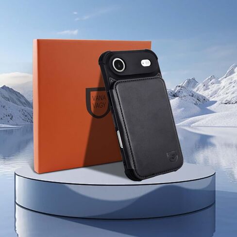VANAVAGY متوافق مع حافظة محفظة iPhone 17 Pro مع حامل بطاقات RFID، [واقي شاشة] فتحات بطاقة من جلد البولي يوريثان بمسند مغناطيسي حافظة مقاومة للصدمات للنساء والرجال، أرجواني قرنفلي in Saudi Arabia