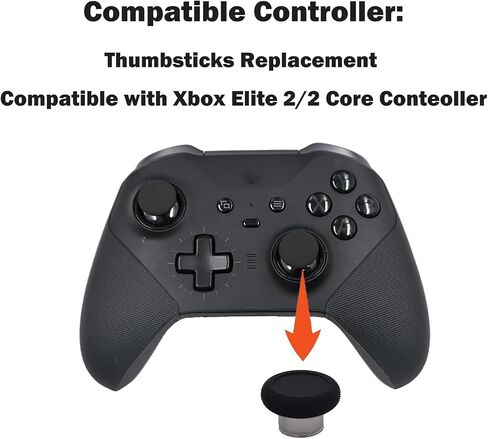 6 in 1 Metal Thumbsticks for Xbox One Elite Series 2, Elite 2 Core Controller Thumbsticks Joystick Replacement for Xbox Elite Series 2, Includes 1 Tall, 1 Wide Dome, 2 Standard, 2 Classic (Blue) in Saudi Arabia
