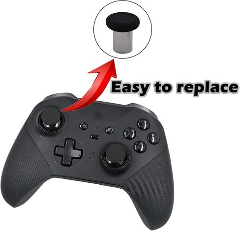 6 in 1 Metal Thumbsticks for Xbox One Elite Series 2, Elite 2 Core Controller Thumbsticks Joystick Replacement for Xbox Elite Series 2, Includes 1 Tall, 1 Wide Dome, 2 Standard, 2 Classic (Blue) in Saudi Arabia