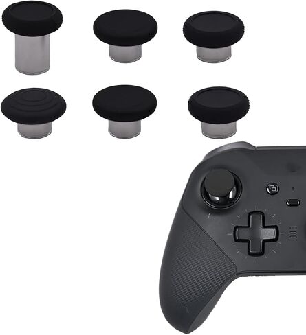 6 in 1 Metal Thumbsticks for Xbox One Elite Series 2, Elite 2 Core Controller Thumbsticks Joystick Replacement for Xbox Elite Series 2, Includes 1 Tall, 1 Wide Dome, 2 Standard, 2 Classic (Blue) in Saudi Arabia