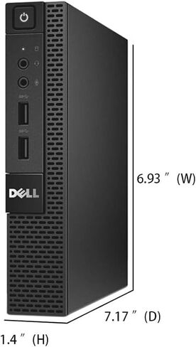 كمبيوتر سطح المكتب Dell OptiPlex 3020 Mini، Windows 11 Pro، Intel Core i3-4130T، 8GB DDR4، 128GB SSD، ماوس، لوحة مفاتيح (متجدد) in Saudi Arabia