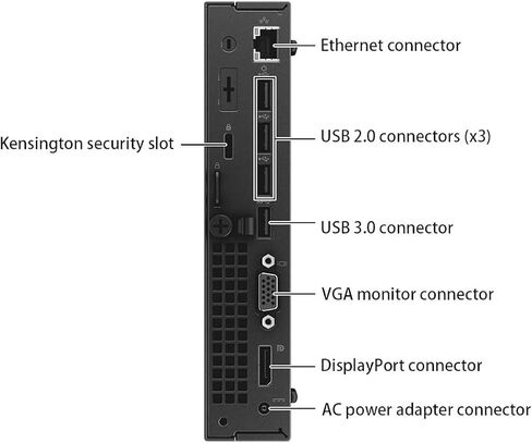 كمبيوتر سطح المكتب Dell OptiPlex 3020 Mini، Windows 11 Pro، Intel Core i3-4130T، 8GB DDR4، 128GB SSD، ماوس، لوحة مفاتيح (متجدد) in Saudi Arabia