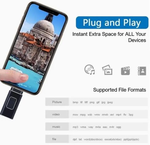 64GB USB Flash Drives – High-Capacity 4-in-1 USB Drive Compatible with All Smartphones and Computers in Saudi Arabia