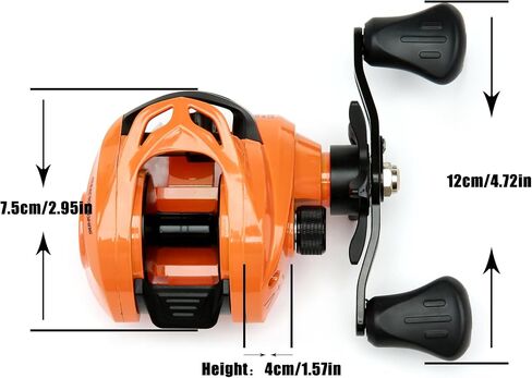 Baitcasting Reels, 7.2:1 Gear Ratio Fishing Reel with Magnetic Braking System Casting Reel for Freshwater,Saltwater in Saudi Arabia