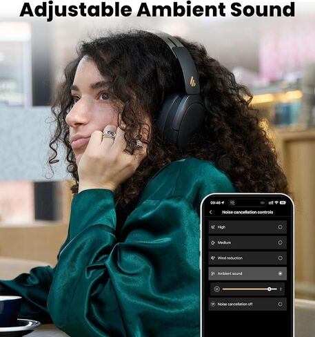 سماعات رأس Edifier W80 فوق الأذن مع خاصية إلغاء الضوضاء النشطة -49 ديسيبل، سلكية ولاسلكية عالية الدقة LDAC، مكالمات واضحة بتقنية الذكاء الاصطناعي، شحن سريع، اتصال متعدد النقاط، بلوتوث V5.4 - عاجي (متجدد) in Kuwait