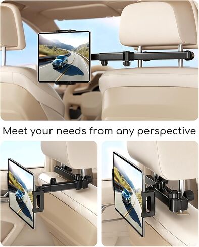 Tablet Holder for Car, Angle-Adjustable Car Headrest Mount Holder for Kids, Road Trip Essentials Compatible with 5.5-11" Devices (2 Pack) in Saudi Arabia