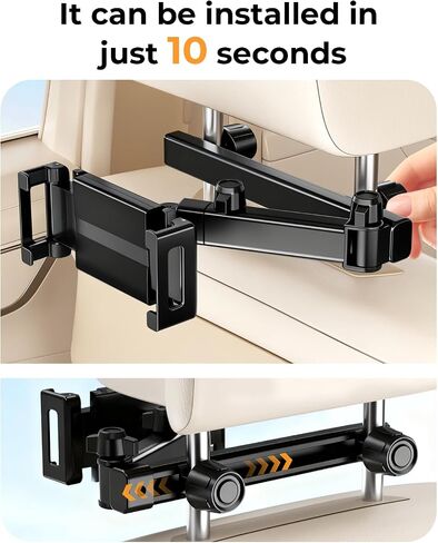 Tablet Holder for Car, Angle-Adjustable Car Headrest Mount Holder for Kids, Road Trip Essentials Compatible with 5.5-11" Devices (2 Pack) in Saudi Arabia
