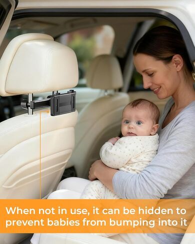Tablet Holder for Car, Angle-Adjustable Car Headrest Mount Holder for Kids, Road Trip Essentials Compatible with 5.5-11" Devices (2 Pack) in Saudi Arabia