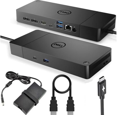 محطة إرساء WD19TBS مزودة بقدرة 180 وات + USB من النوع C + HDMI+ منفذ عرض مزدوج - حزمة محطة إرساء للكمبيوتر المحمول النهائية (متجددة) in Kuwait