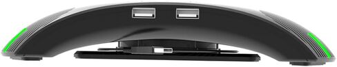 ميكروفون USB صغير متعدد الاتجاهات، مكبر صوت محمول للمؤتمرات، قابس عالي الحساسية، ميكروفون للاجتماعات مع تقليل الضوضاء متعدد المستويات لبث الألعاب باللون الأسود in Kuwait