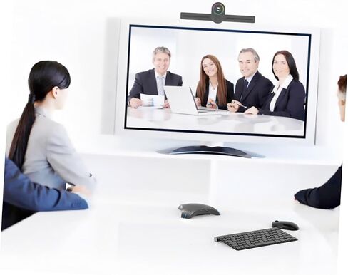 ميكروفون USB صغير متعدد الاتجاهات، مكبر صوت محمول للمؤتمرات، قابس عالي الحساسية، ميكروفون للاجتماعات مع تقليل الضوضاء متعدد المستويات لبث الألعاب باللون الأسود in Kuwait