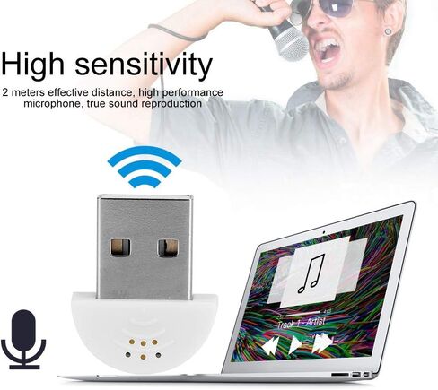 ميكروفون صغير VBESTLIFE USB 2.0، توصيل وتشغيل الكمبيوتر المكتبي للكمبيوتر المحمول لسكايب، MSN، البحث الصوتي والألعاب، 360 اتجاهي (أسود) in Saudi Arabia