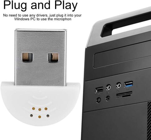 ميكروفون صغير VBESTLIFE USB 2.0، توصيل وتشغيل الكمبيوتر المكتبي للكمبيوتر المحمول لسكايب، MSN، البحث الصوتي والألعاب، 360 اتجاهي (أسود) in Saudi Arabia