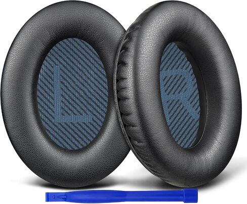 وسائد أذن بديلة من SoloWIT لسماعات Bose SoundLink حول الأذن II (Sound Link AE2) فوق الأذن، وسائد أذن مع جلد بروتين ناعم، إسفنج عالي الكثافة - أسود in Kuwait