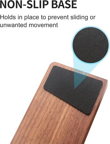 75 Keys Keyboard Wrist Rest - Ergonomic Walnut Wood Palm Rest for Mechanical Keyboard, Non-Slip, Comfortable Typing and Gaming (75 Keys) in Saudi Arabia