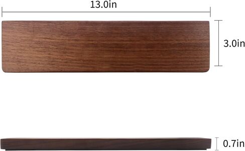 75 Keys Keyboard Wrist Rest - Ergonomic Walnut Wood Palm Rest for Mechanical Keyboard, Non-Slip, Comfortable Typing and Gaming (75 Keys) in Saudi Arabia
