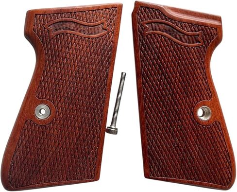 جديد! مقابض متوافقة مع PPK/S، PP، PPK/S الجديد .22 LR Praduak Wood، نمط مربعات محفور، صناعة يدوية تايلاندية in Kuwait