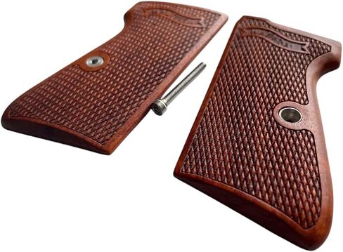 جديد! مقابض متوافقة مع PPK/S، PP، PPK/S الجديد .22 LR Praduak Wood، نمط مربعات محفور، صناعة يدوية تايلاندية in Kuwait