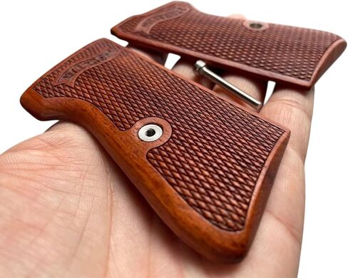 جديد! مقابض متوافقة مع PPK/S، PP، PPK/S الجديد .22 LR Praduak Wood، نمط مربعات محفور، صناعة يدوية تايلاندية in Kuwait