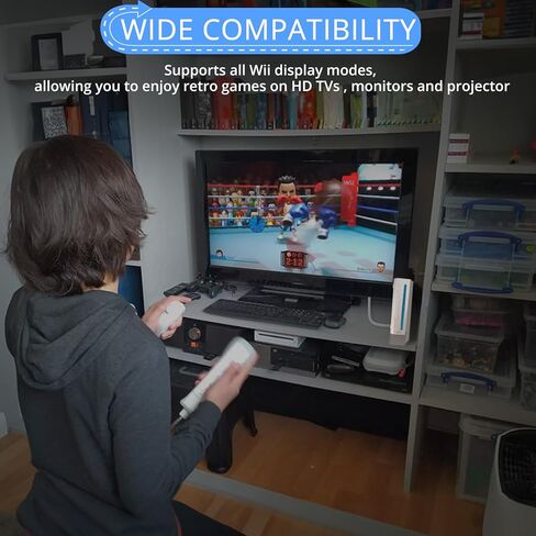CAMWAY Wii إلى HDMI، محول Wii إلى HDMI، محول محول صوت 3.5 مم لجهاز Wii، إشارة Wii إلى 720p/1080p محول محول فيديو HD HDTV مع كابل HDMI يدعم NTSC 480i 480p PAL 576i in Kuwait