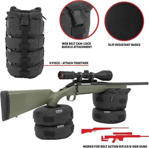 Allen Company Eliminator Stacker Shooting Bag, 4-Piece, Black in Saudi Arabia