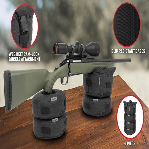 Allen Company Eliminator Stacker Shooting Bag, 4-Piece, Black in Saudi Arabia