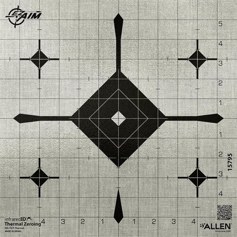 هدف ورقي شبكي لبطاقة الهوية الحرارية من EZ-Aim، مقاس 30.48 سم × 30.48 سم، رمادي in Saudi Arabia
