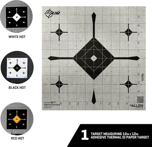 هدف ورقي شبكي لبطاقة الهوية الحرارية من EZ-Aim، مقاس 30.48 سم × 30.48 سم، رمادي in Saudi Arabia