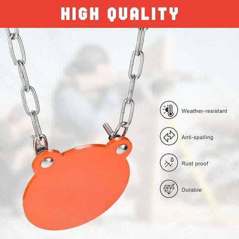 Jenaai AR500 Steel Target with Gong Mounting Kit Steel Hostage Reactive Shooting Thick Armored Torso Target for Outdoor Range Shooting Practice Neon Color in Saudi Arabia