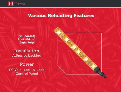 شريط إضاءة LED Hornady Lock N Load - مثالي لمقعد إعادة التحميل الخاص بك - أضف ضوءًا إضافيًا لتقليل الظلال - يتم توصيله بمنفذ 100 فولت، مصابيح LED طويلة الأمد in Kuwait