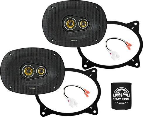 مكبرات صوت KICKER مقاس 6 × 9 بوصة لسيارة Toyota Camry (w/o JBL) 2002-2011 مجموعة ترقية - زوج من سلسلة CS مع محولات وحزام، مكبر صوت خلفي للسيارة CSC693، 46CSC6934 in Saudi Arabia
