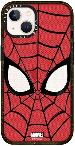 حافظة CASETiFY Impact iPhone 15 Pro Max [Spider-Man Co-Lab / حماية من السقوط بطول 8.2 قدم/متوافقة مع Magsafe] - قناع سم - أسود شفاف in Kuwait