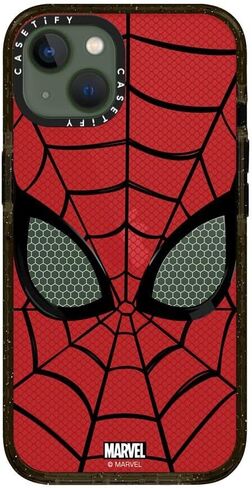 حافظة CASETiFY Impact iPhone 15 Pro Max [Spider-Man Co-Lab / حماية من السقوط بطول 8.2 قدم/متوافقة مع Magsafe] - قناع سم - أسود شفاف in Kuwait