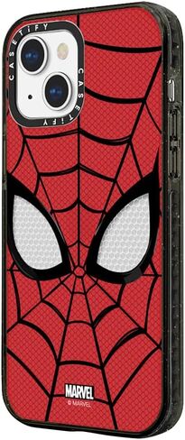 حافظة CASETiFY Impact iPhone 15 Pro Max [Spider-Man Co-Lab / حماية من السقوط بطول 8.2 قدم/متوافقة مع Magsafe] - قناع سم - أسود شفاف in Kuwait