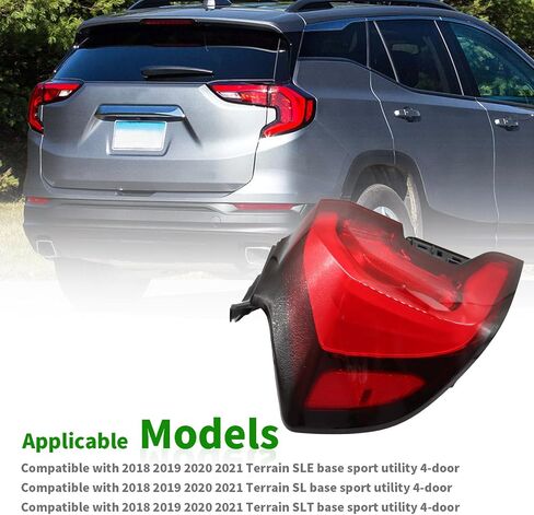 Passenger Tail Light Assembly Compatible with 2018 2019 2020 Terrain Rear Brake Lamp Taillight GM2805135 84379498 (Right) in Saudi Arabia