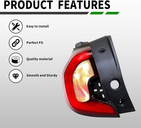 Passenger Tail Light Assembly Compatible with 2018 2019 2020 Terrain Rear Brake Lamp Taillight GM2805135 84379498 (Right) in Saudi Arabia