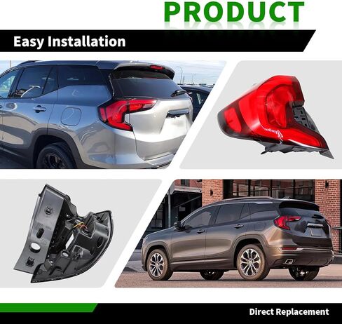 Passenger Tail Light Assembly Compatible with 2018 2019 2020 Terrain Rear Brake Lamp Taillight GM2805135 84379498 (Right) in Saudi Arabia
