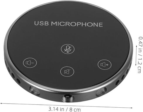 ميكروفون USB متعدد الاتجاهات للمؤتمرات، ميكروفون للكمبيوتر المكتبي للاجتماعات، تدفق الألعاب، تصميم محمول خفيف الوزن in Kuwait