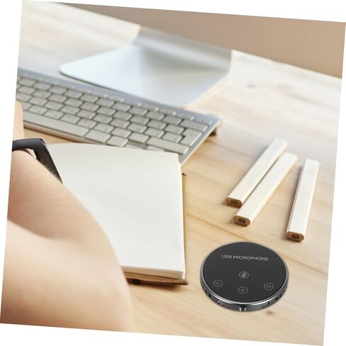 ميكروفون USB متعدد الاتجاهات للمؤتمرات، ميكروفون للكمبيوتر المكتبي للاجتماعات، تدفق الألعاب، تصميم محمول خفيف الوزن in Kuwait