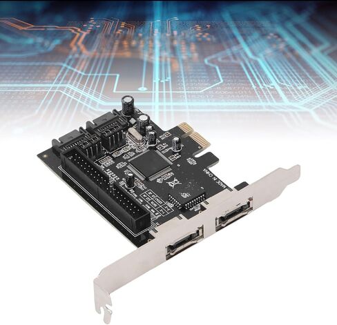 بطاقة محول محركات الأقراص الصلبة Ultra ATA 133 بسرعة 3 جيجا بايت في الثانية PCI Express، تدعم أوضاع 0 و1 و0+1 للكمبيوتر المكتبي ونظام التشغيل OS X وDOS in Saudi Arabia