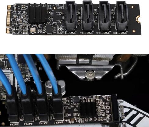 بطاقة محول M.2 ASM1166 M Key B Key PCI E 3.0 NVME بطاقة توسيع مع مؤشر ذكي يدعم سطح المكتب SSD وHDD العادي، لنظام التشغيل OS X، in Saudi Arabia