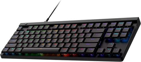 لوحة مفاتيح ألعاب سلكية منخفضة المستوى من لوجيتك G515 TKL، RGB قابلة للتخصيص بالكامل، أغطية مفاتيح PBT مزدوجة اللقطة، مفاتيح لمسية/بنية - أسود (متجدد) in Kuwait