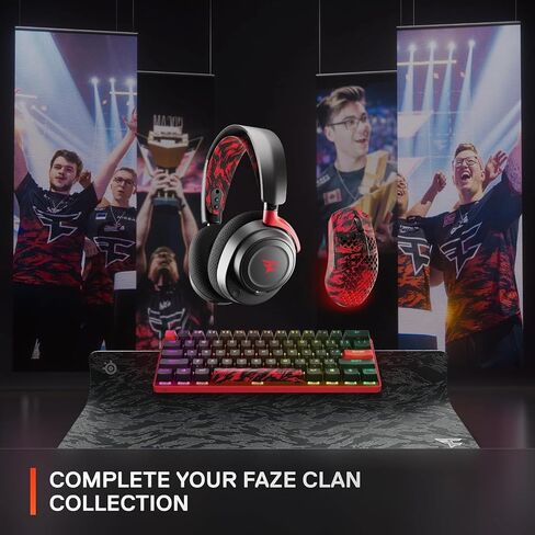 SteelSeries Apex 9 Mini: إصدار Faze Clan — لوحة المفاتيح الضوئية HotSwap — تصميم مضغوط بنسبة 60% — مفاتيح بصرية — تخصيص RGB — غطاء مفاتيح PBT مزدوج اللقطة (متجدد) in Kuwait